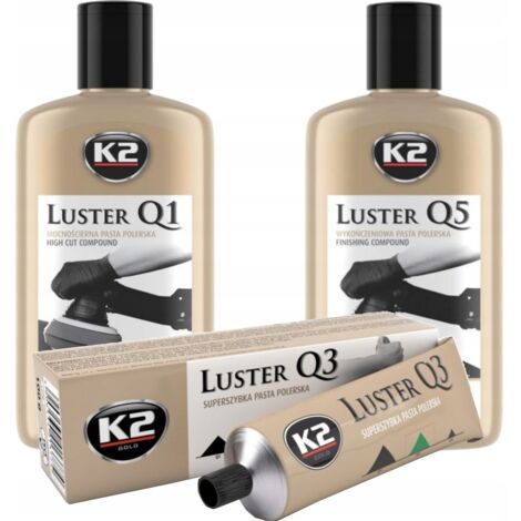 KIT DE PASTA DE PULIDO DE 3 PASOS K2 LUSTER Q1 Q3 Q5