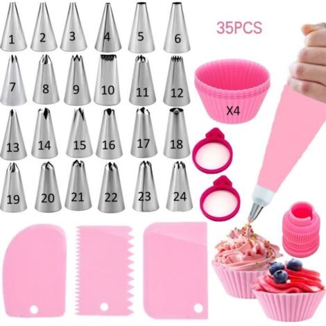 Kit De Pâtisserie Plateau Tournant De Gâteau Professionnel Ustensiles Kit, 35 Pcs Outils De Cuisson Set