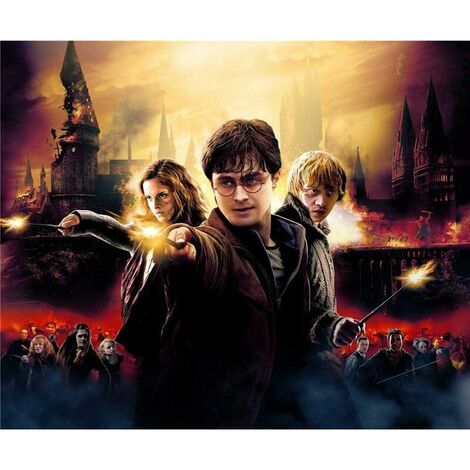 Kit de peinture diamant 5D pour adultes Harry Potter Peinture par numéro avec strass 30 x 40 cm Parfait pour la détente et la décoration murale de la maison Cadeau