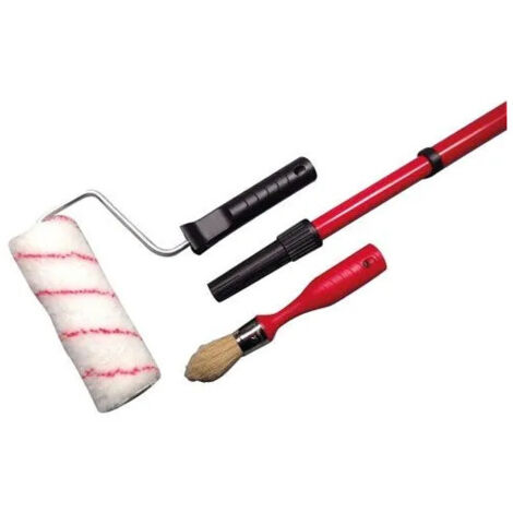 Kit peinture intérieur complet – 1 rouleau mate et satinée – 1 pinceau rallonge 80-130 cm – Application facile pour murs et plafonds – Savy