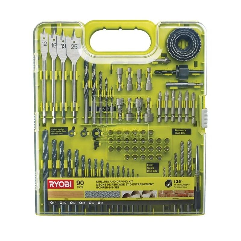 Ryobi - Kit de perçage et de vissage RAKDD90 90 pièces
