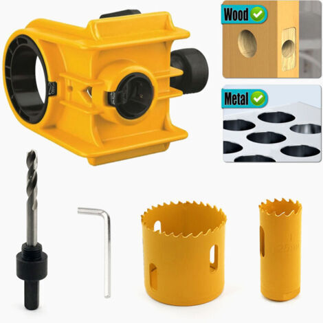 Kit de Perçage Pro pour Serrures à Bouton – Nouveau Modèle Universel pour Portes en Bois et Métal (Jaune)