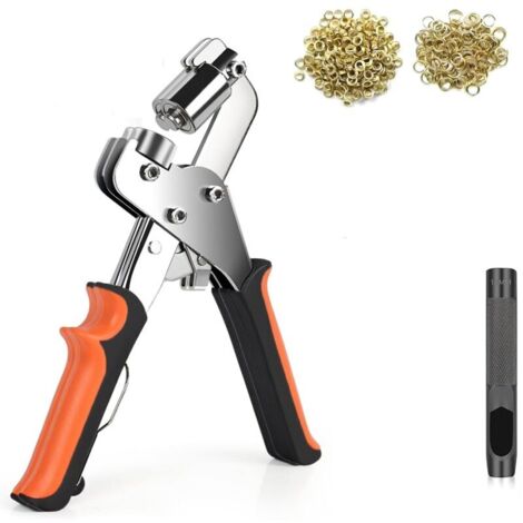 Kit de perforation à œillets de 10 mm avec 300 or œillets, ensemble professionnel d'œillets magnétiques, pince à œillets, machine à œillets pour tissus, bâche, voile d'ombrage