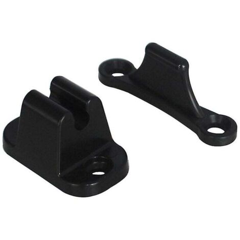 Kit de pestillo de puerta en forma de T, tope de puerta, retenedor, pestillo negro