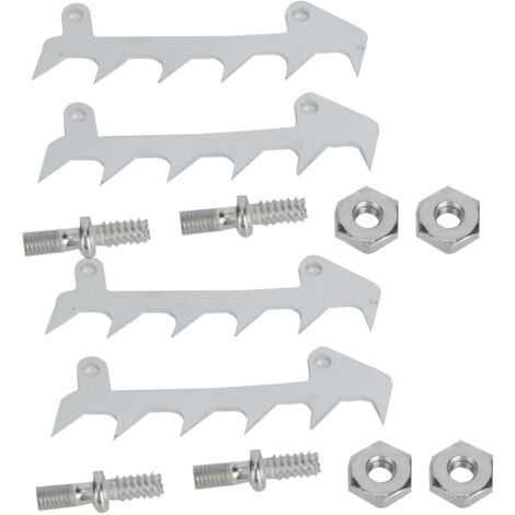 Kit de Pic de Pare‑Choc et Boulons pour Tronçonneuse - 2 Jeux - Acier - Compatible 017 018 020 021 023 025 MS170 MS180 MS192T