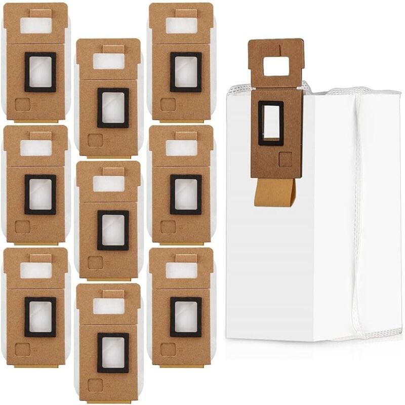 Kit de pièces de rechange pour aspirateur Xiaomi Roborock S7 T7S T7plus T7Splus S7 Max, base vide automatique, paquet de 10 pièces, sac à poussière
