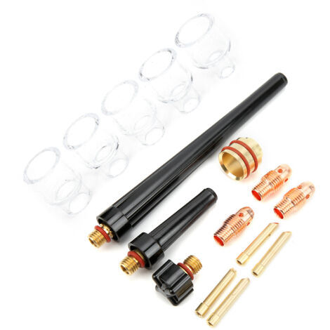 Kit de pièces de rechange pour torche à souder, avec buses, guides et pinces tungstène compatibles WP9/20