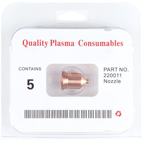 Kit de pièces de rechange pour torche plasma - 5 buses et électrodes (compatible MAX1650)