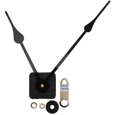 Kit de pièces détachées pour la réparation d'un mécanisme d'horloge murale silencieuse à quartz (aiguilles incluses).