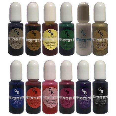 Kit de pigments pour résine à alcool, colorant liquide, encre artistique par diffusion de colorant UV pour résine à base de résine.
