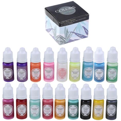 Kit de pigments pour résine à alcool et encre d'art, colorant liquide pour résine UV, diffusion de teinture