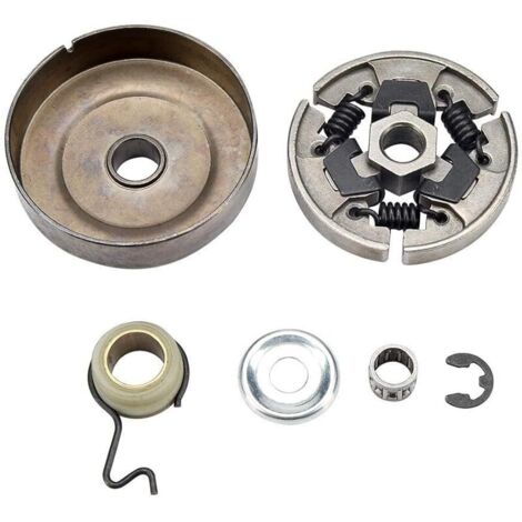 Kit de Pignon et Embrayage  pour Tronconneuse, Pignon de tambour d'embrayage, Compatible avec Stihl 018 023 025 MS170 MS180 MS210 MS230 MS250, Métal, Naturel
