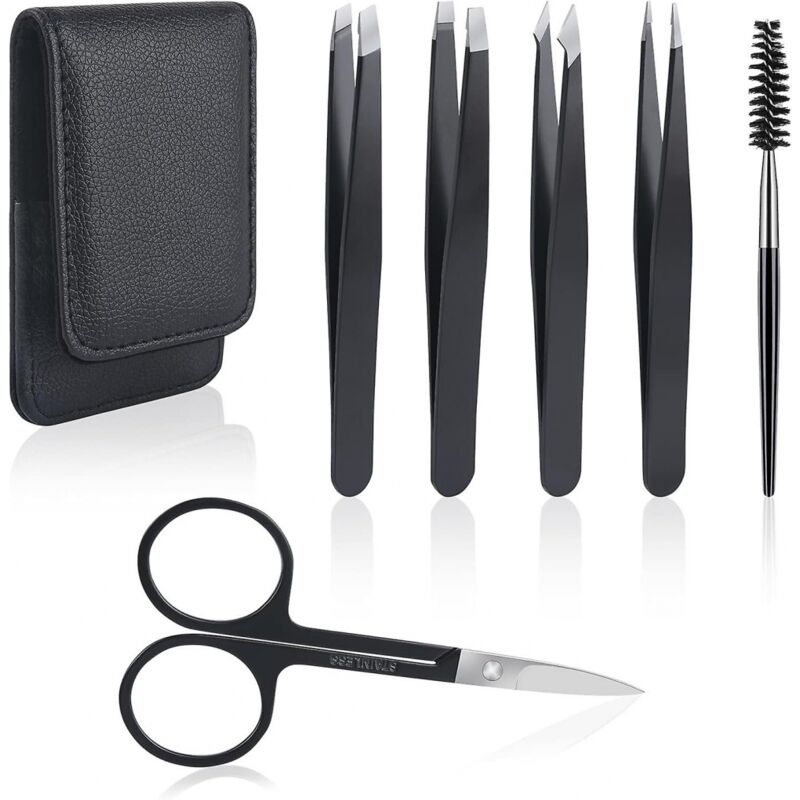 Kit de pinces à épiler 6 pièces, pinces professionnelles