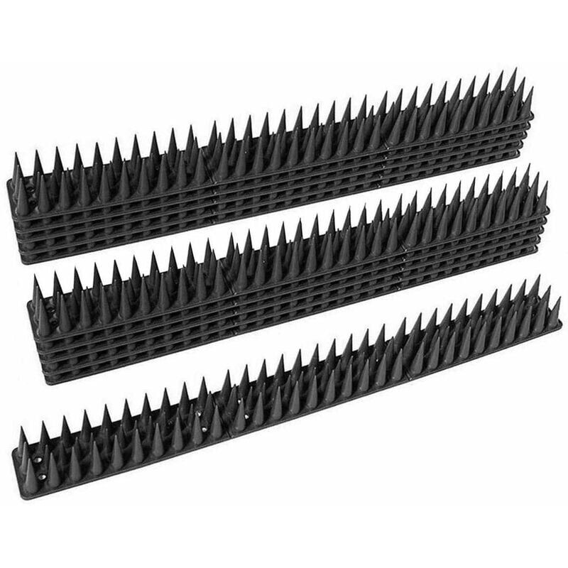 Kit de piquets anti-oiseaux de 3,6 mètres, anti-oiseaux en acier inoxydable sans danger pour les pigeons/oiseaux/mouettes/moineaux, installés près de