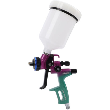 Kit de pistolet HVLP - Pulvérisateur de peinture professionnel pour meubles et projets de décoration murale, avec godet de 600 ml et buse de 1,3 mm