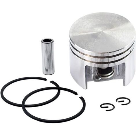 Kit de pistón para motor de motosierra MS170 MS180 018 017, reemplaza la pieza número 1130 030 2004 e incluye un anillo de retención y un juego de anillos de pistón.