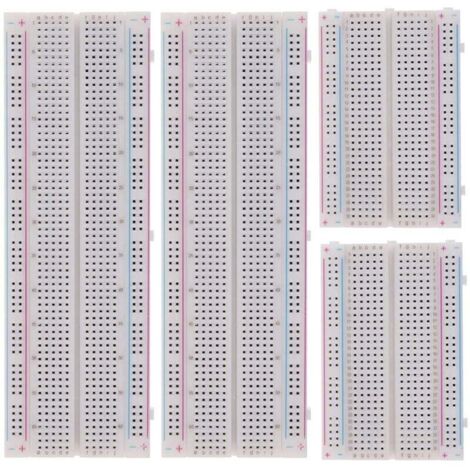 Kit de placa de pruebas sin costuras con 2 puntos de conexión de 830 y 2 puntos de conexión de 400 y 126 cables puente flexibles (3 valores, 130 unidades)