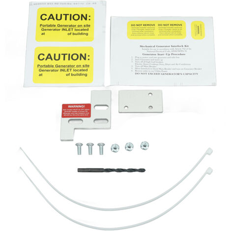 Kit de Plaque d'Interverrouillage pour Générateur - Dispositif de Commande Électrique Horizontale pour Panneau 150A 200A - 1‑1/4 pouce