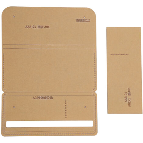Kit de pochoirs pour portefeuille en acrylique - Modèles et outils de découpe