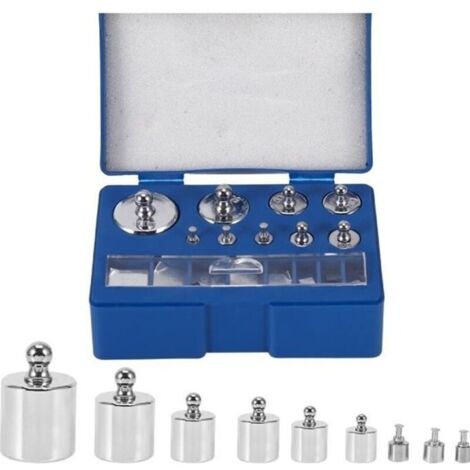 Kit de poids de balance en acier de précision - 17pcs - 211.1g 10mg-100g