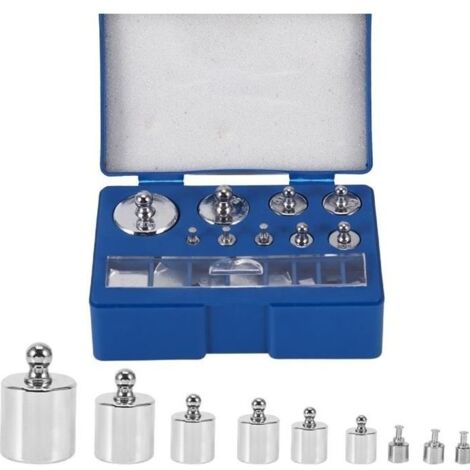 Kit de poids de balance en acier de précision - 17pcs - 211.1g 10mg-100g