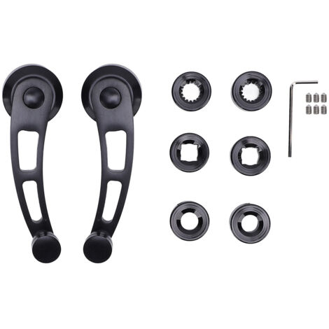 Kit de poignée de manivelle de fenêtre de 4 1/4 pouces, billette d'aluminium, revêtement noir, léger et durable pour Hot Rod