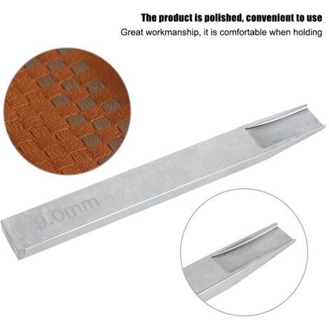 Kit de poinçon à main professionnel en acier allié pour travail du cuir, découpe précise (9.0mm)