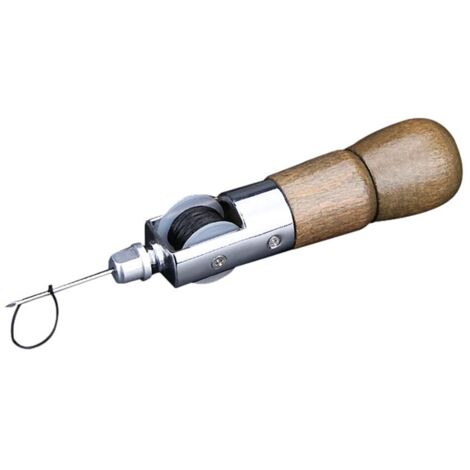 Kit de poinçon de couture, poinçon de cuir avec aiguilles (droites et courbées), bobines et fils cirés pour cordonniers DIY