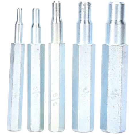 Kit de poinçons de balancement 5 pièces, outil en acier allié CT-193 1/4 5/8 pouces pour cuivre et aluminium