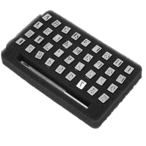 Kit de poinçons en cuir, poinçons à lettres et chiffres, set de marquage (6.5mm)