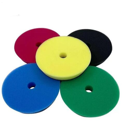 Kit de polissage et de ponçage comprenant 5 éponges de polissage de 150 mm pour polisseuse de voiture