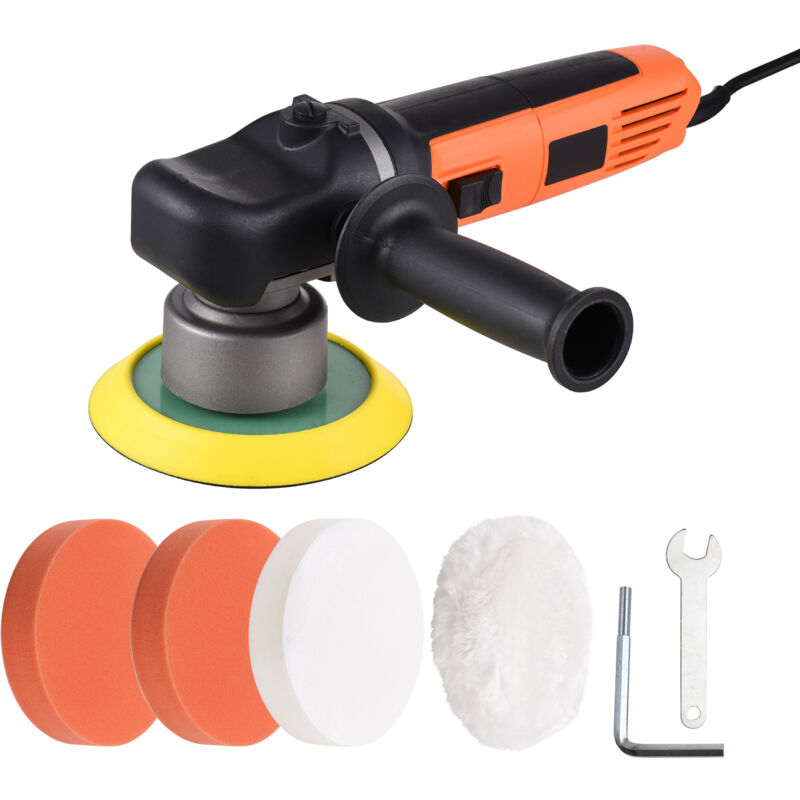 Lifcausal - Kit de polisseuse électrique orbitale aléatoire de 6 pouces pour voiture 840 w 2000-6400 tr/min Machine de polissage à vitesse variable