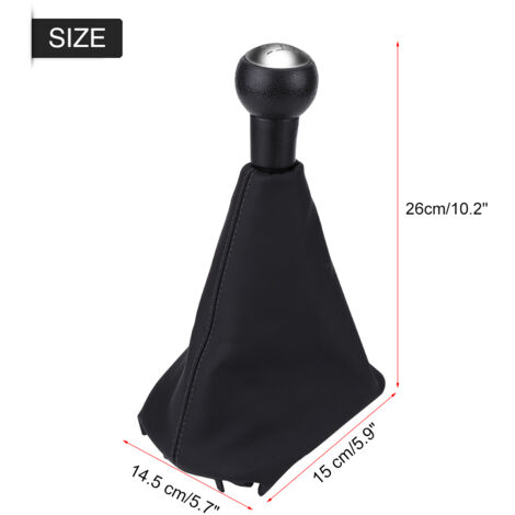Kit de pomo y guante para palanca de cambios de 5 velocidades compatible con Peugeot 307, 308, 607, 608 y Citroën C3 y C5.