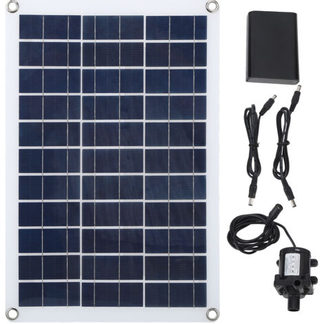 Kit de pompe à eau solaire 12V, travail continu, faible bruit, pompe de fontaine à eau à énergie solaire sans balais DC, pour étang et jardin
