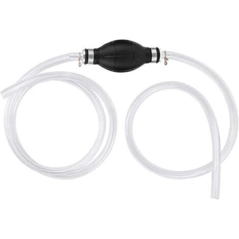 Kit de pompe à siphon manuel, pompe de transfert de liquide portable, pompe à siphon de carburant pour essence, diesel, huile, eau avec tuyau pour voitures, motos