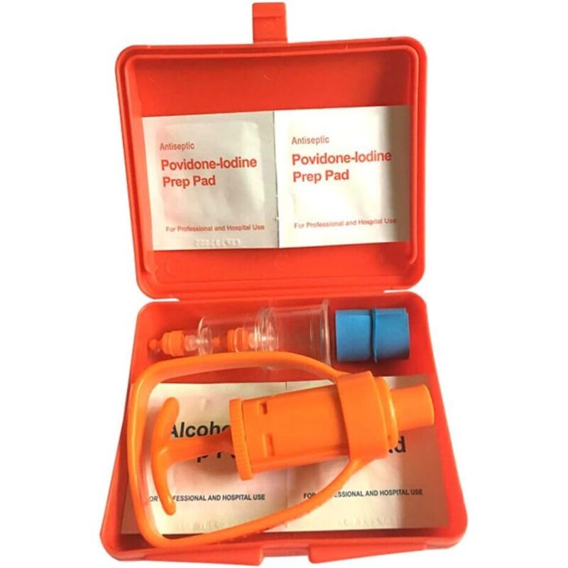 Kit de Pompe d'extraction de Venin, Outil Survie en Plein air pour éliminer Les piqûres d'insectes et Les poisons Serpent, Trousse Premiers Soins en