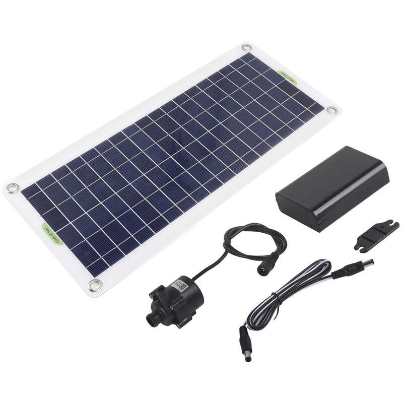 Jeffergarden Kit de pompe à eau solaire 30W, panneau en polysilicium, fontaine pour étang alimenté par le soleil, jardins hydroponiques