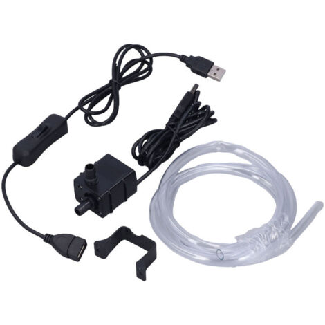 Kit de pompe submersible basse pression avec connecteur femelle DC5521 et câble USB 5V 1W