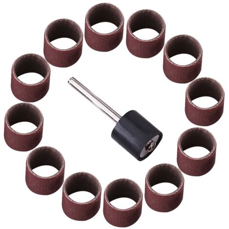 Kit de ponçage de tambour - Manchons de ponçage résistants à l'usure pour le polissage de l'ambre, la menuiserie métallique (grand cercle de papier abrasif 320 mailles)
