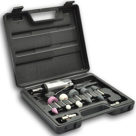 Kit de ponceuse à air et de pierre 1/4 16 pcs vidaXL