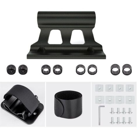 Kit de portabicicletas fijo para horquillas, portabicicletas para coche, bloque multiusos de liberación rápida, eje pasante, kit de portabicicletas de techo - Negro