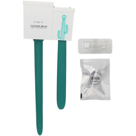 Kit de Porte-Brosse de Toilettes à Long Manche avec Balai et Support pour Nettoyage Profond de Salle de Bain