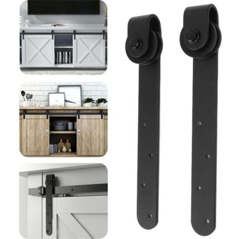 Kit de porte de grange coulissante Kit de quincaillerie for porte de grange coulissante for armoire, kit de quincaillerie for porte coulissante super mini, placard à rail de suspension à montage supér