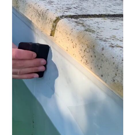Kit de pose pour films de protection ligne d'eau piscine – Dégraissant, lingette microfibres, raclette – Compatible ISI'PROTECT – Poolco