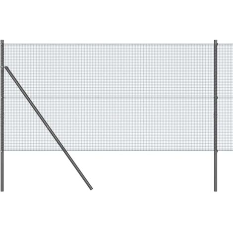 Kit de poteaux de clôture recouvert de PVC Ensemble de 2 Gris CFW7199613