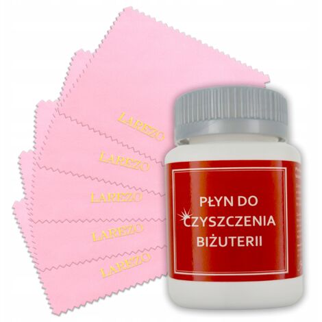KIT DE PRÉPARATION LIQUIDE + 5 CHIFFONS POUR NETTOYER ET POLIR LES BIJOUX