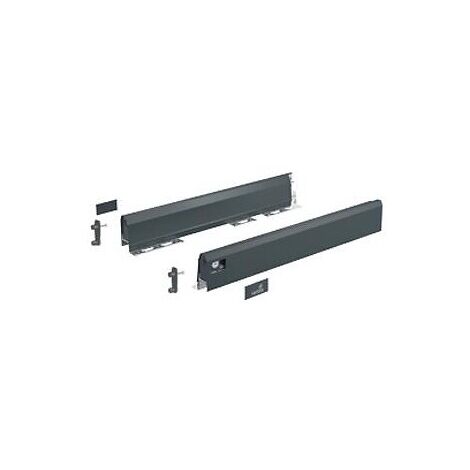 Kit de profils de côté de tiroir pour meuble sous four Arcitech - hauteur 78 mm - longueur 500 mm - finition anthracite - HETTICH