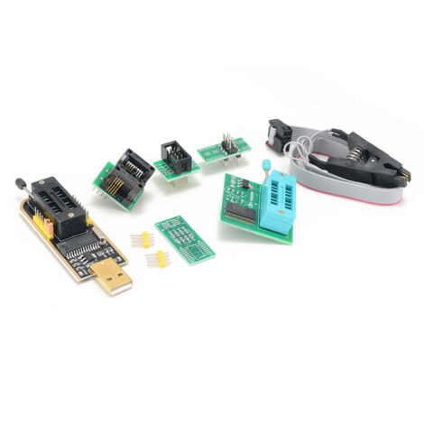 Kit de programmation USB avec Clip SOP8, graveur EEPROM, Flasher BIOS, adaptateur SPI Flash 1.8V et prise 150mil pour série 24/25