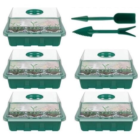 Kit de Propagation de Semis - Non spécifié - Mini Serre - 5PCS - Vert - Outils à Main Inclus