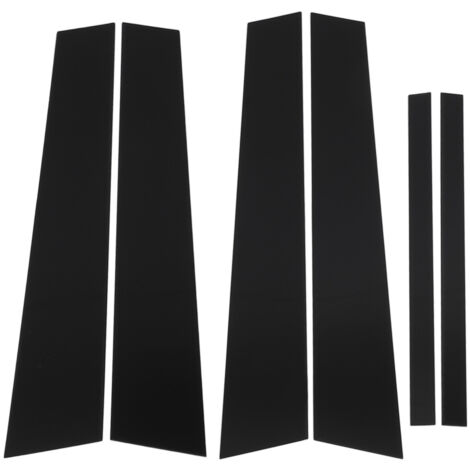 [Kit de protección] [Kit] [Serie 3 E90 2006-2011] [6 piezas de cubierta de policarbonato negro brillante para postes, ventanas y puertas]